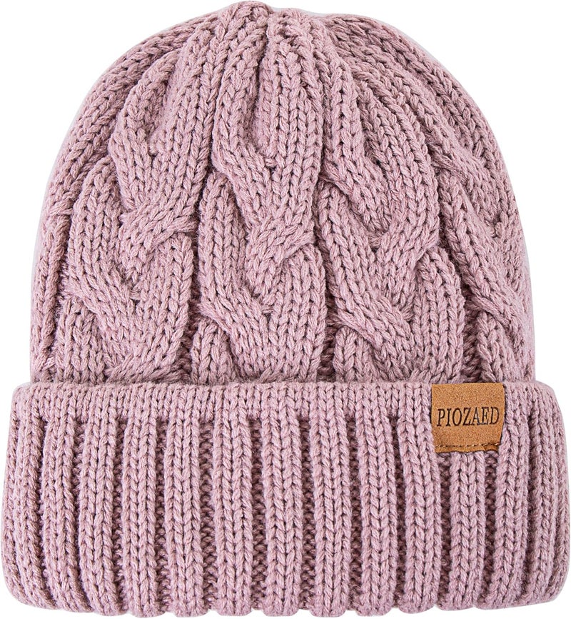 PIOZAED Womens Winter Knitted Beanie Hat Knit Warm Skull Cap Skull Cap Beanie for Women 2 Packs - Image 5